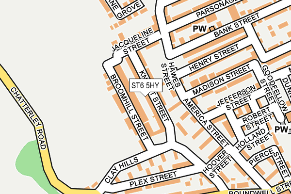 ST6 5HY map - OS OpenMap – Local (Ordnance Survey)