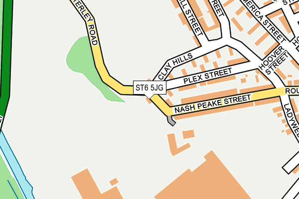 ST6 5JG map - OS OpenMap – Local (Ordnance Survey)