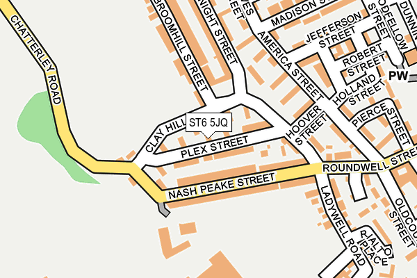 ST6 5JQ map - OS OpenMap – Local (Ordnance Survey)