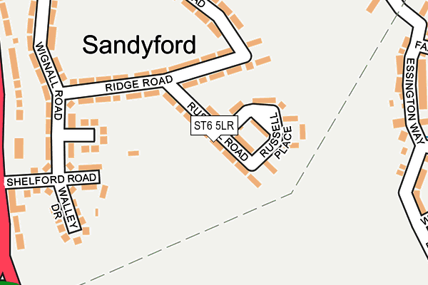 ST6 5LR map - OS OpenMap – Local (Ordnance Survey)