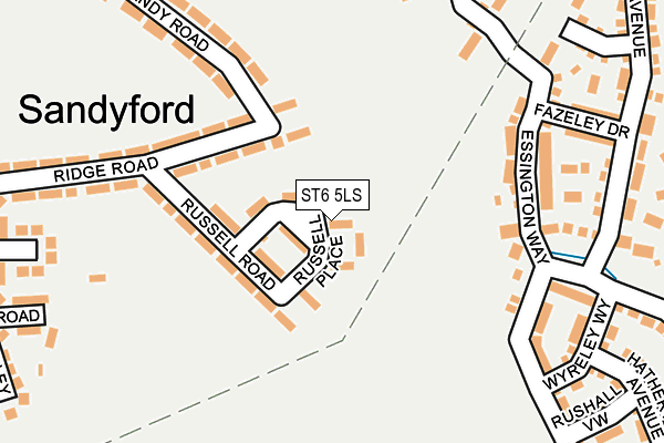 ST6 5LS map - OS OpenMap – Local (Ordnance Survey)