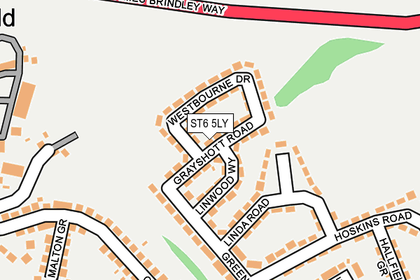 ST6 5LY map - OS OpenMap – Local (Ordnance Survey)