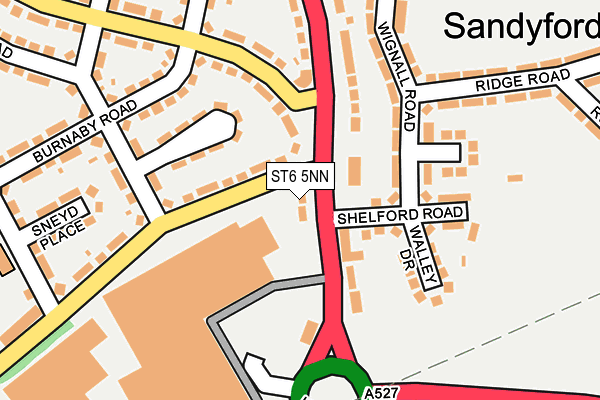 ST6 5NN map - OS OpenMap – Local (Ordnance Survey)