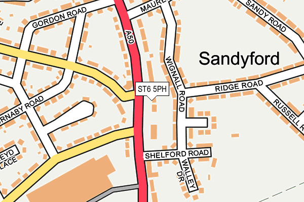 ST6 5PH map - OS OpenMap – Local (Ordnance Survey)