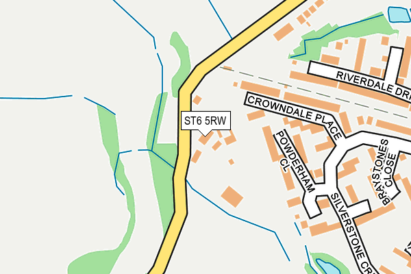 ST6 5RW map - OS OpenMap – Local (Ordnance Survey)