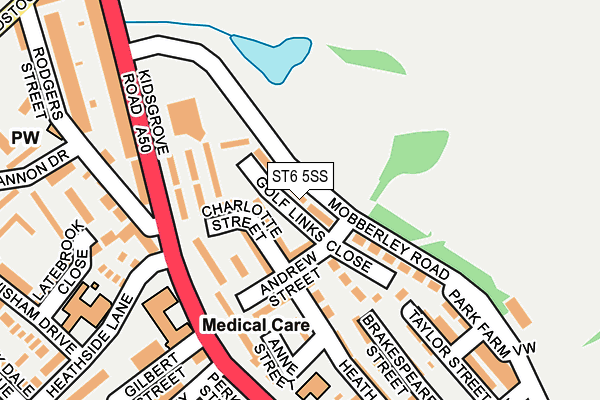 ST6 5SS map - OS OpenMap – Local (Ordnance Survey)