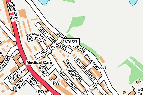 ST6 5SU map - OS OpenMap – Local (Ordnance Survey)