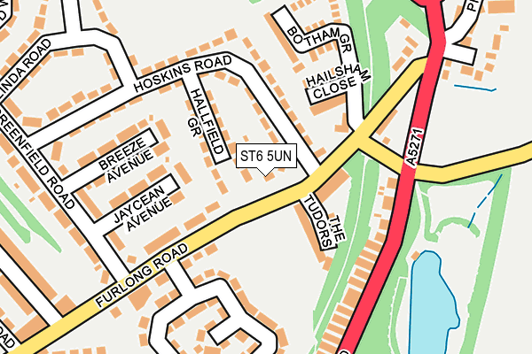 ST6 5UN map - OS OpenMap – Local (Ordnance Survey)