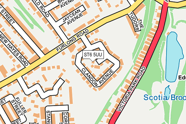 ST6 5UU map - OS OpenMap – Local (Ordnance Survey)