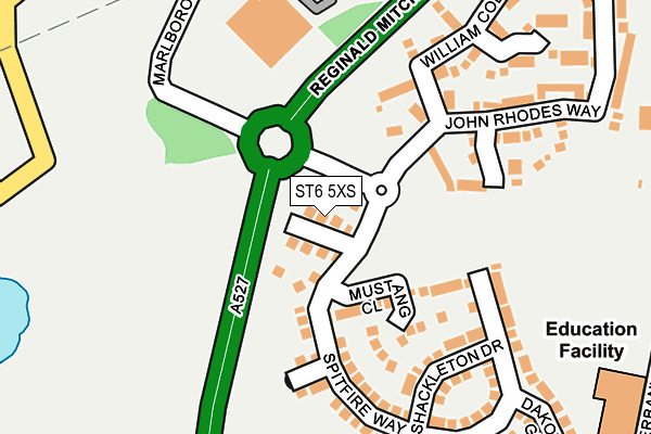 ST6 5XS map - OS OpenMap – Local (Ordnance Survey)