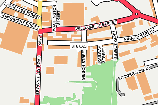 ST6 6AQ map - OS OpenMap – Local (Ordnance Survey)