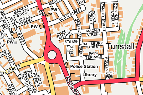 ST6 6BH map - OS OpenMap – Local (Ordnance Survey)
