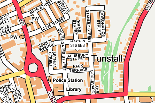 ST6 6BS map - OS OpenMap – Local (Ordnance Survey)