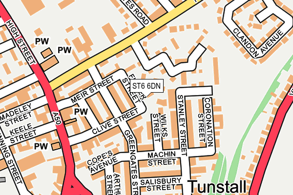 ST6 6DN map - OS OpenMap – Local (Ordnance Survey)