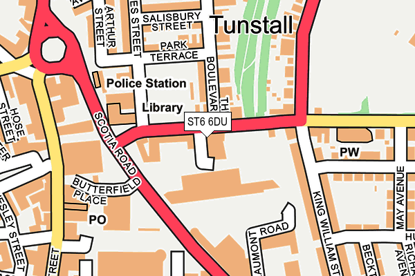 ST6 6DU map - OS OpenMap – Local (Ordnance Survey)