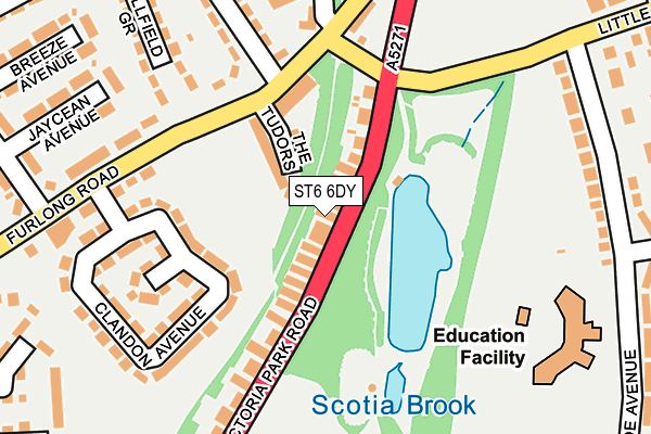 ST6 6DY map - OS OpenMap – Local (Ordnance Survey)