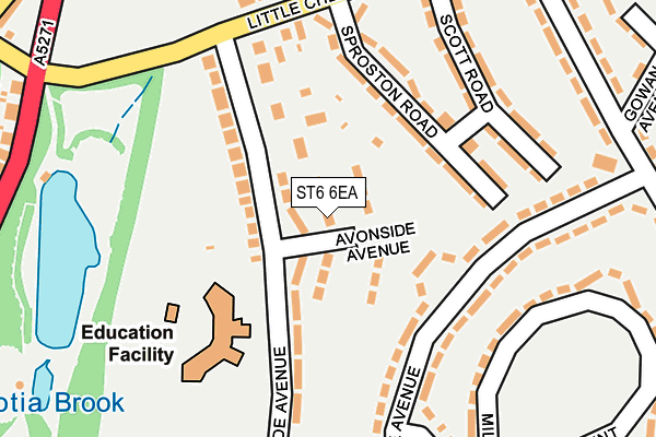 ST6 6EA map - OS OpenMap – Local (Ordnance Survey)