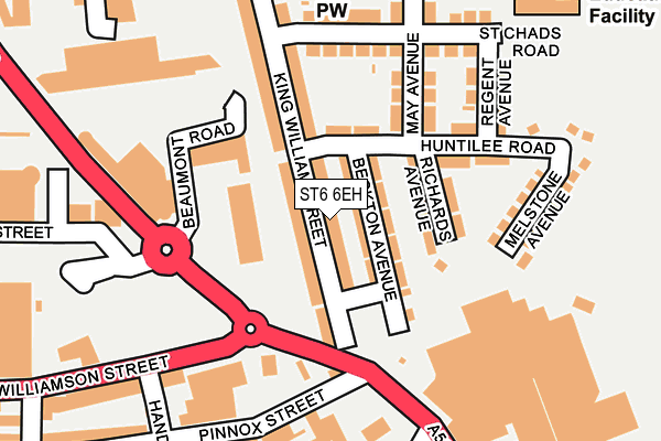 ST6 6EH map - OS OpenMap – Local (Ordnance Survey)