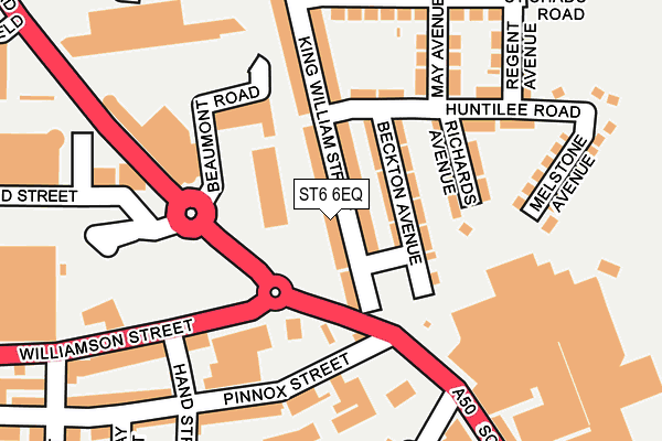 ST6 6EQ map - OS OpenMap – Local (Ordnance Survey)