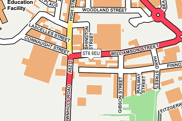 ST6 6EU map - OS OpenMap – Local (Ordnance Survey)