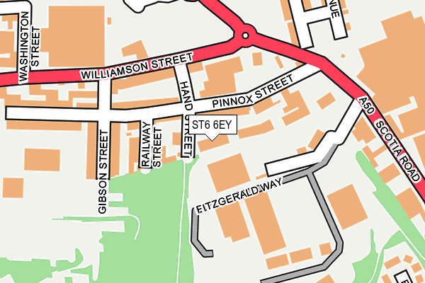 ST6 6EY map - OS OpenMap – Local (Ordnance Survey)