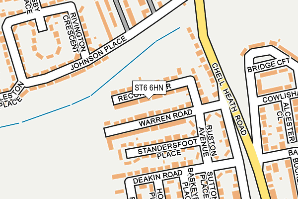 ST6 6HN map - OS OpenMap – Local (Ordnance Survey)