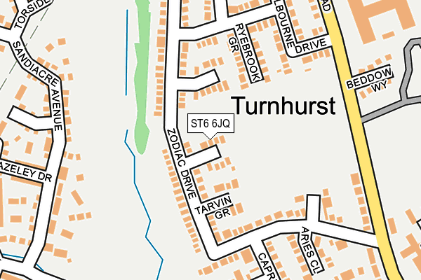ST6 6JQ map - OS OpenMap – Local (Ordnance Survey)
