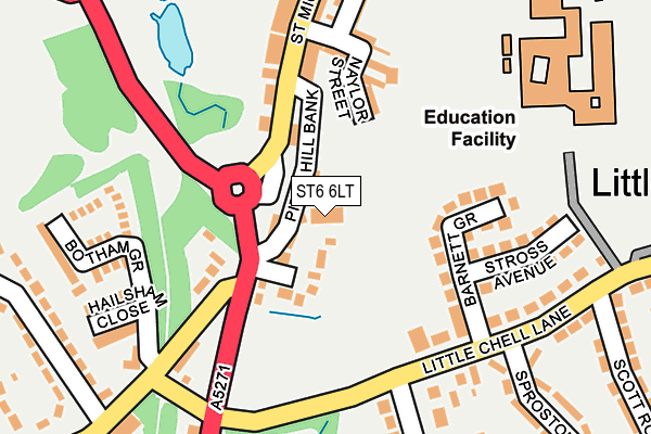 ST6 6LT map - OS OpenMap – Local (Ordnance Survey)