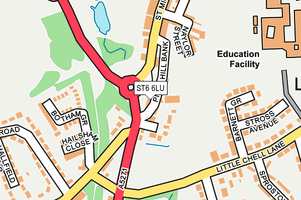 ST6 6LU map - OS OpenMap – Local (Ordnance Survey)