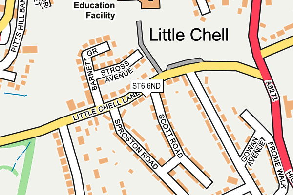 ST6 6ND map - OS OpenMap – Local (Ordnance Survey)
