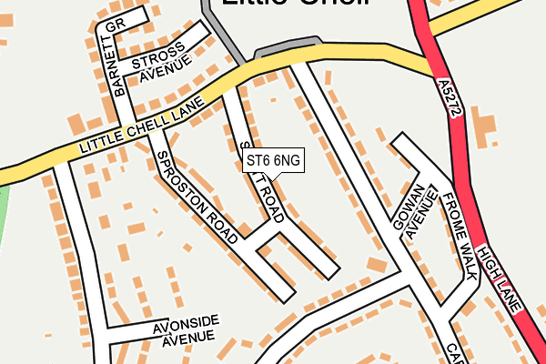 ST6 6NG map - OS OpenMap – Local (Ordnance Survey)