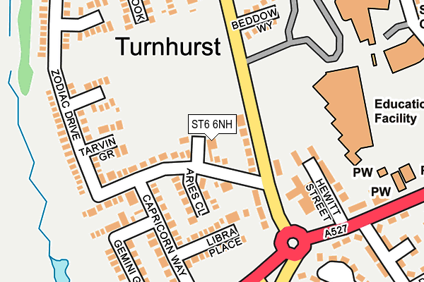 ST6 6NH map - OS OpenMap – Local (Ordnance Survey)