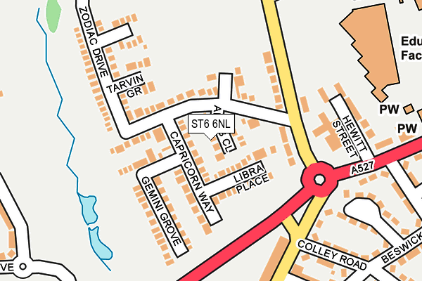 ST6 6NL map - OS OpenMap – Local (Ordnance Survey)