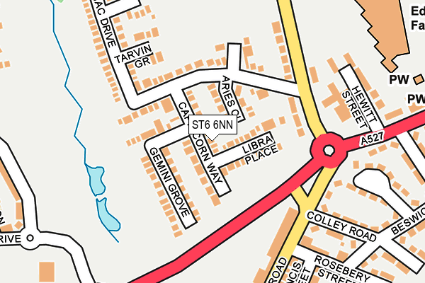 ST6 6NN map - OS OpenMap – Local (Ordnance Survey)