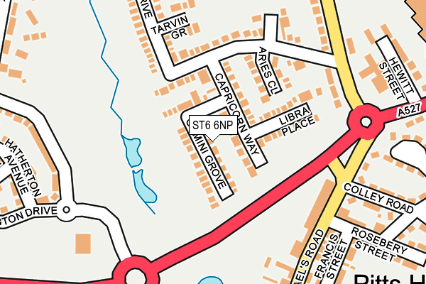 ST6 6NP map - OS OpenMap – Local (Ordnance Survey)