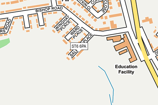 ST6 6PA map - OS OpenMap – Local (Ordnance Survey)