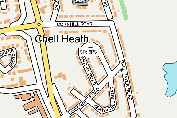 ST6 6PG map - OS OpenMap – Local (Ordnance Survey)