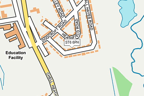 ST6 6PH map - OS OpenMap – Local (Ordnance Survey)