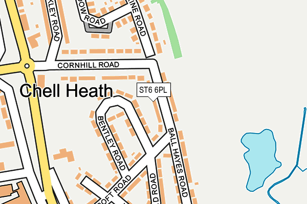 ST6 6PL map - OS OpenMap – Local (Ordnance Survey)