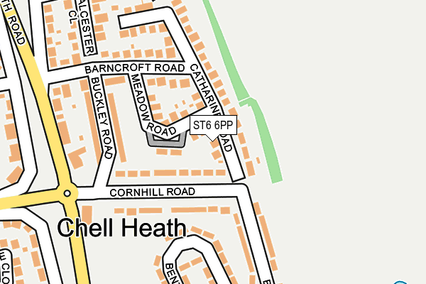 ST6 6PP map - OS OpenMap – Local (Ordnance Survey)