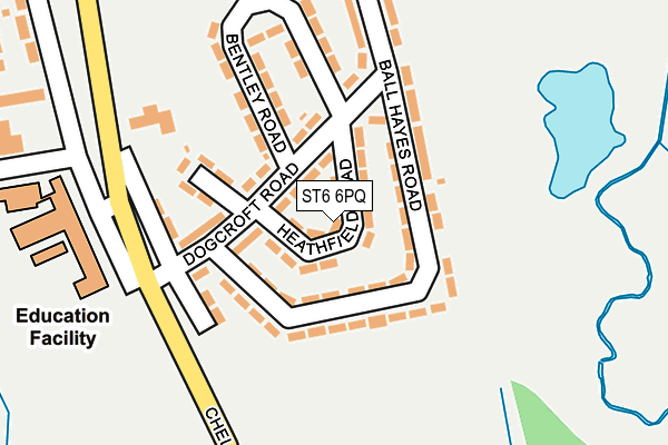 ST6 6PQ map - OS OpenMap – Local (Ordnance Survey)