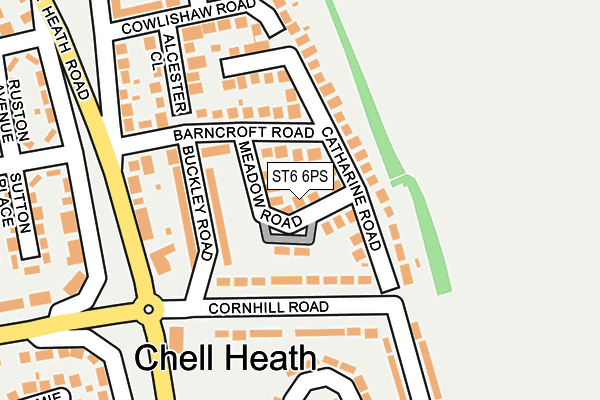 ST6 6PS map - OS OpenMap – Local (Ordnance Survey)