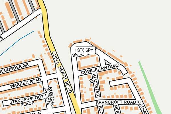 ST6 6PY map - OS OpenMap – Local (Ordnance Survey)