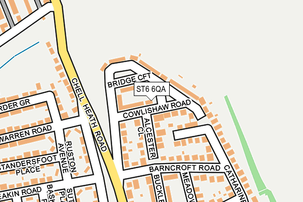 ST6 6QA map - OS OpenMap – Local (Ordnance Survey)