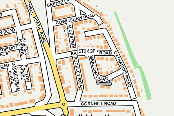 ST6 6QF map - OS OpenMap – Local (Ordnance Survey)