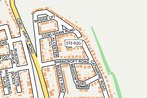 ST6 6QG map - OS OpenMap – Local (Ordnance Survey)