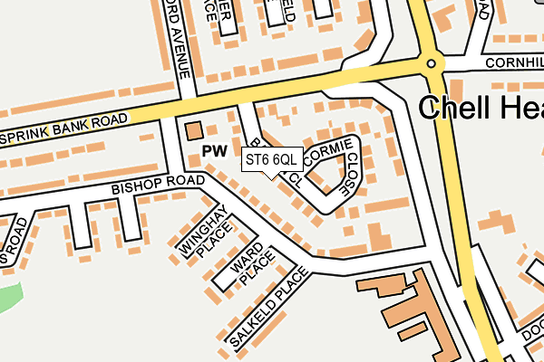 ST6 6QL map - OS OpenMap – Local (Ordnance Survey)