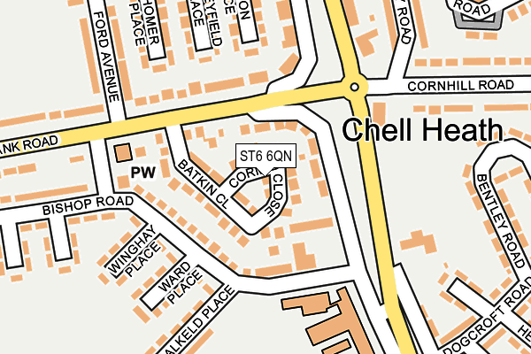 ST6 6QN map - OS OpenMap – Local (Ordnance Survey)