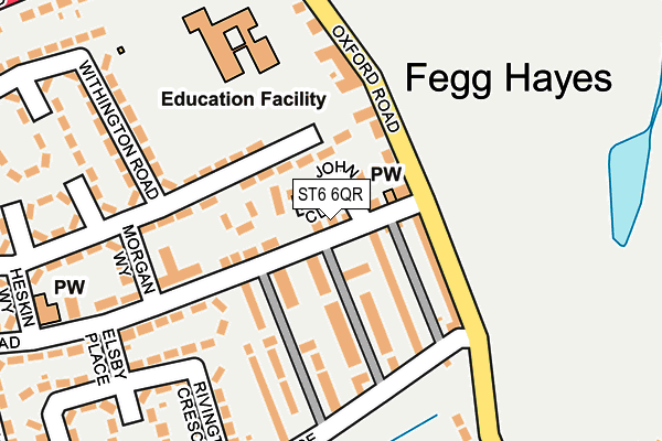 ST6 6QR map - OS OpenMap – Local (Ordnance Survey)