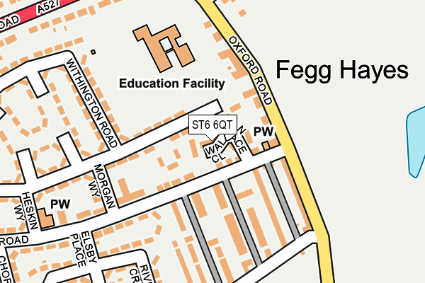 ST6 6QT map - OS OpenMap – Local (Ordnance Survey)